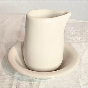 Crestware Ceramic Creamer Bowl Set Restaurant Ware Diner Style 4" Tall 4.5" Wide